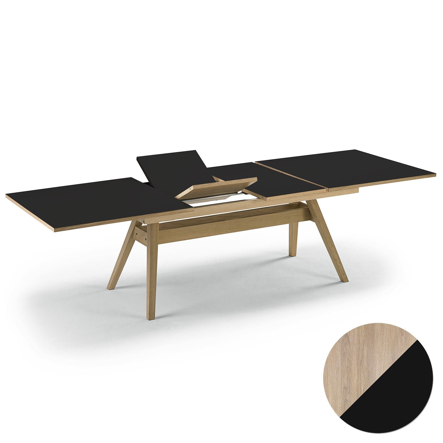 Skovby, Sm11 Bord Ek Vitolja/Svart Nanolaminat 183-275X100X74Cm