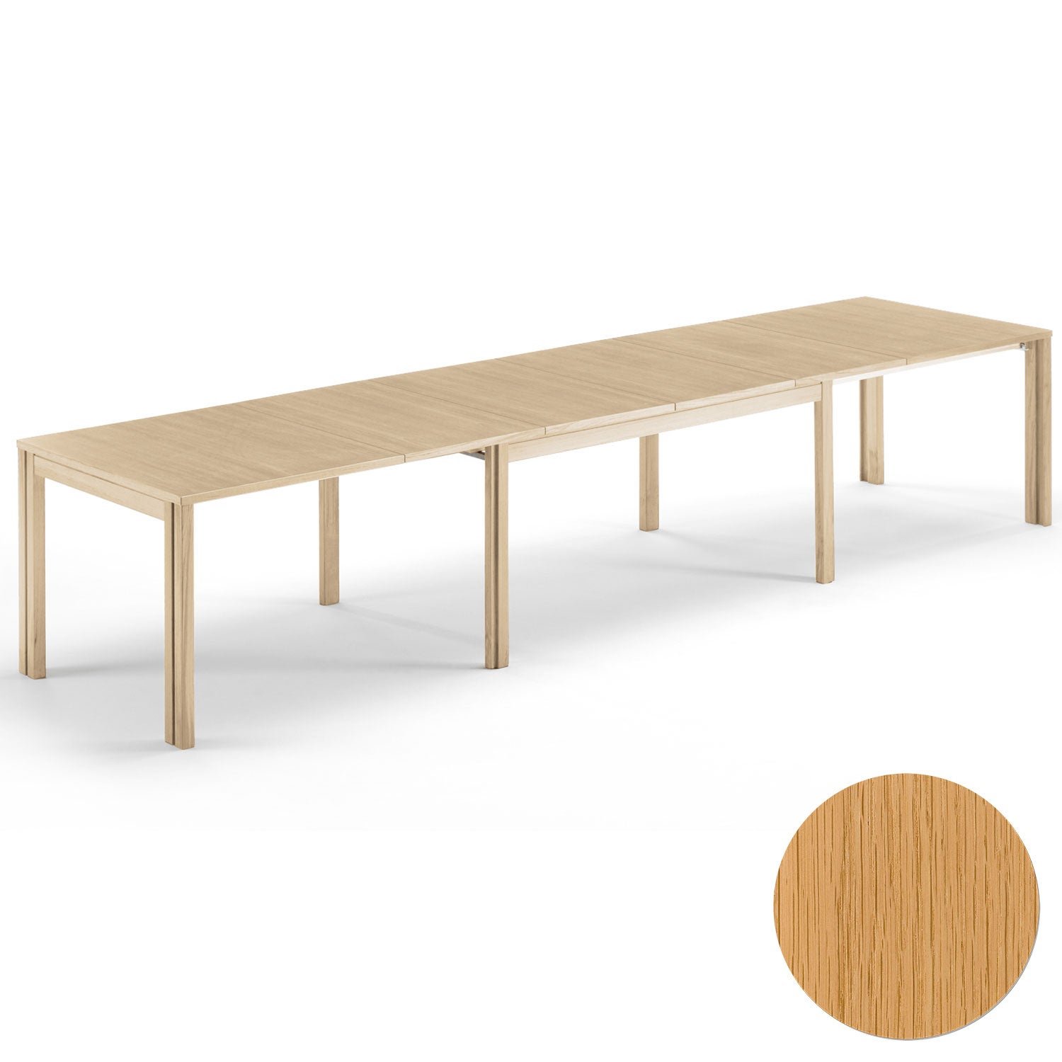 Skovby, Sm23 Bord Ek Massiv Naturolja 150-306(358)X90X73Cm