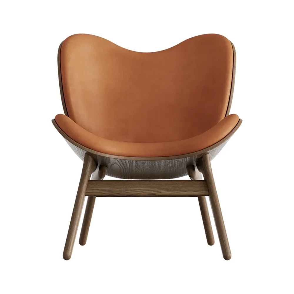 Umage, A Conversation Piece Loungestol Dark Oak/Hope Leather Cognac