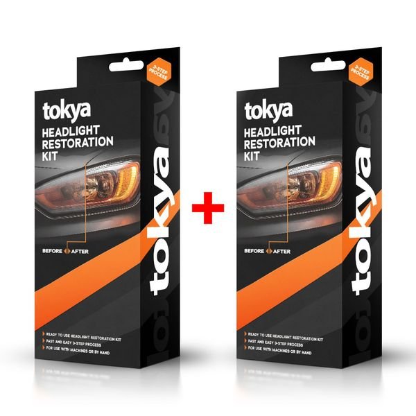 Poleringssats Strålkastare Tokya Headlight Restoration Kit, 2st, komplett paket