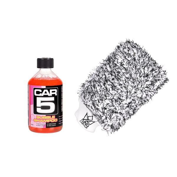 Bilschampo CAR5 Bubble Shampoo, 500 ml + Wash Mitt