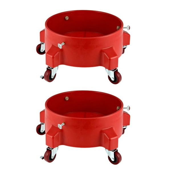 Hållare med hjul till tvätthink, Grit Guard Bucket Dolly - Svart, 2st