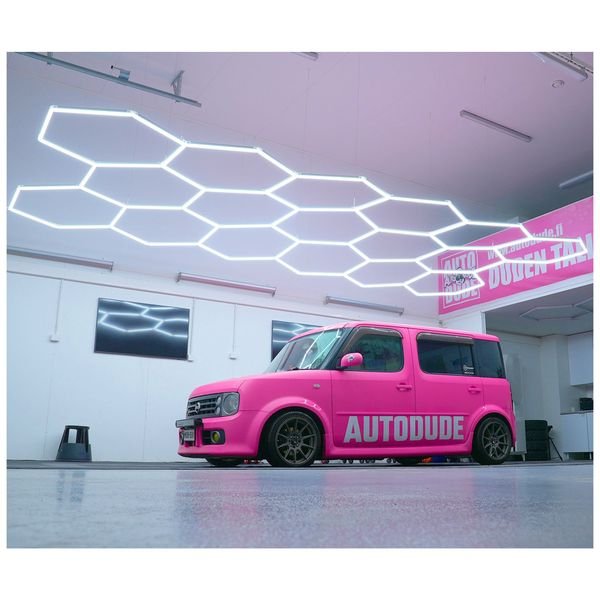 Hexagon-belysning Dr Dirt Garage Sky Gen2, 17 Grid System, 290 x 620 cm