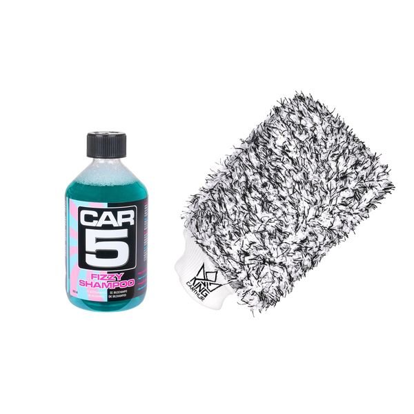Bilschampo CAR5 Fizzy Shampoo, 500 ml + Wash Mitt