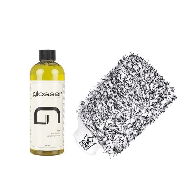 Bilschampo Glosser Reset Acid Shampoo, 500 ml, Schampo + tvätthandske
