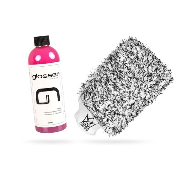 Bilschampo Glosser Sparkle Ceramic Coating Shampo, 500 ml, 500 ml + Wash mitt