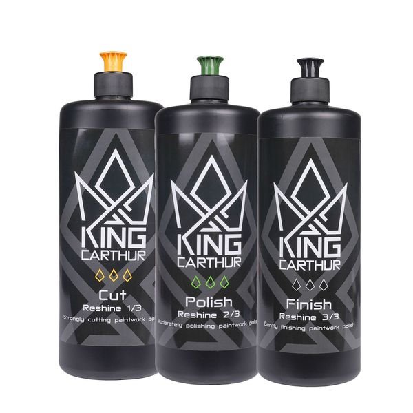 Polermedelspaket King Carthur Reshine 3 in 1, 3 x 1000 ml