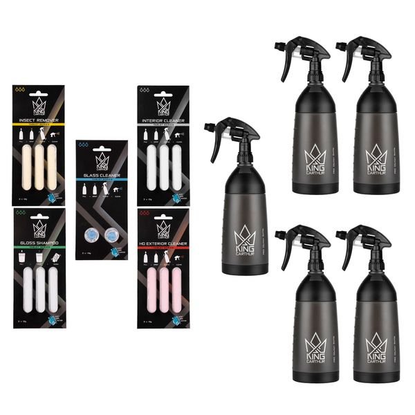 Tvättpaket - King Carthur Tablets, Paket med 3-pack + Sprayflaskor (5 st)