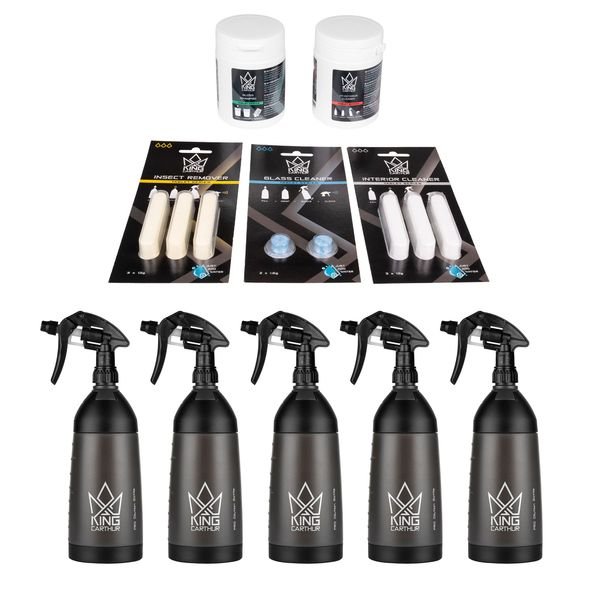 Tvättpaket - King Carthur Tablets, Paket med 15-pack + Sprayflaskor (5 st)