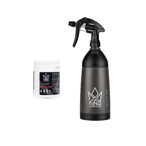 Multirengöring King Carthur HD Exterior Cleaner Tablet, 1 burk (15 st tabletter) + Sprayflaska