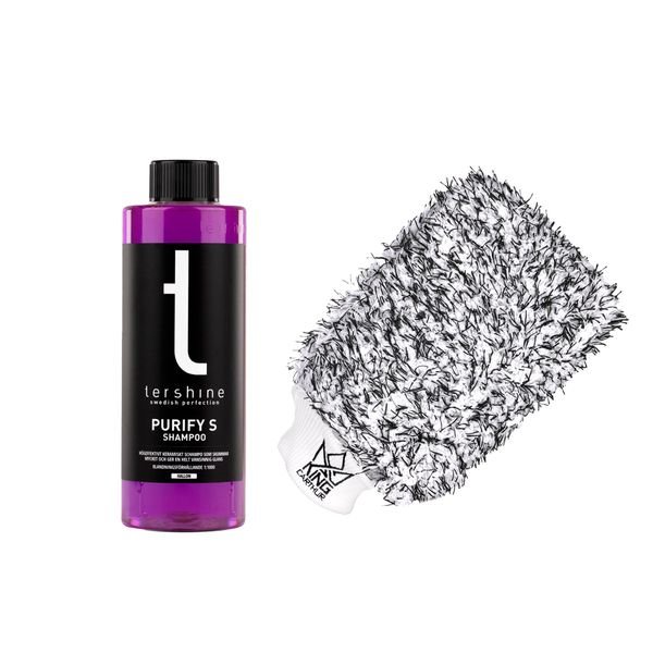 Bilschampo tershine Purify S Hallon , 500 ml + Wash Mitt