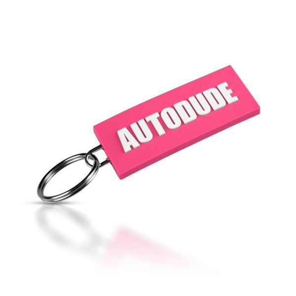 Nyckelring Autodude Pink / White, 60x23x5mm