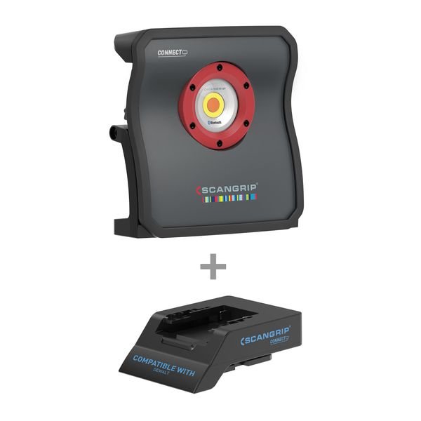 Undersökningslampa Scangrip Multimatch 8 CONNECT, 8000 lm, Lampa för Dewalt-batterier