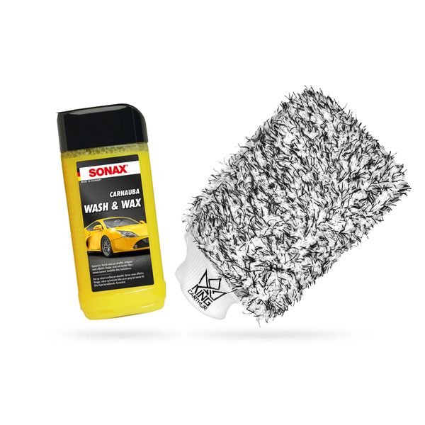 Vaxschampo Sonax Carnauba Wash&Wax, 500 ml, 500 ml + Wash mitt