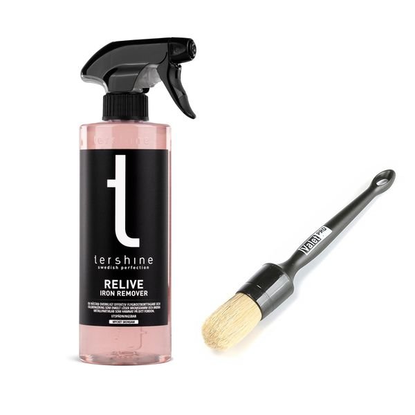 Flygrostlösare tershine Relive, Flaska 500 ml + Fälgborste