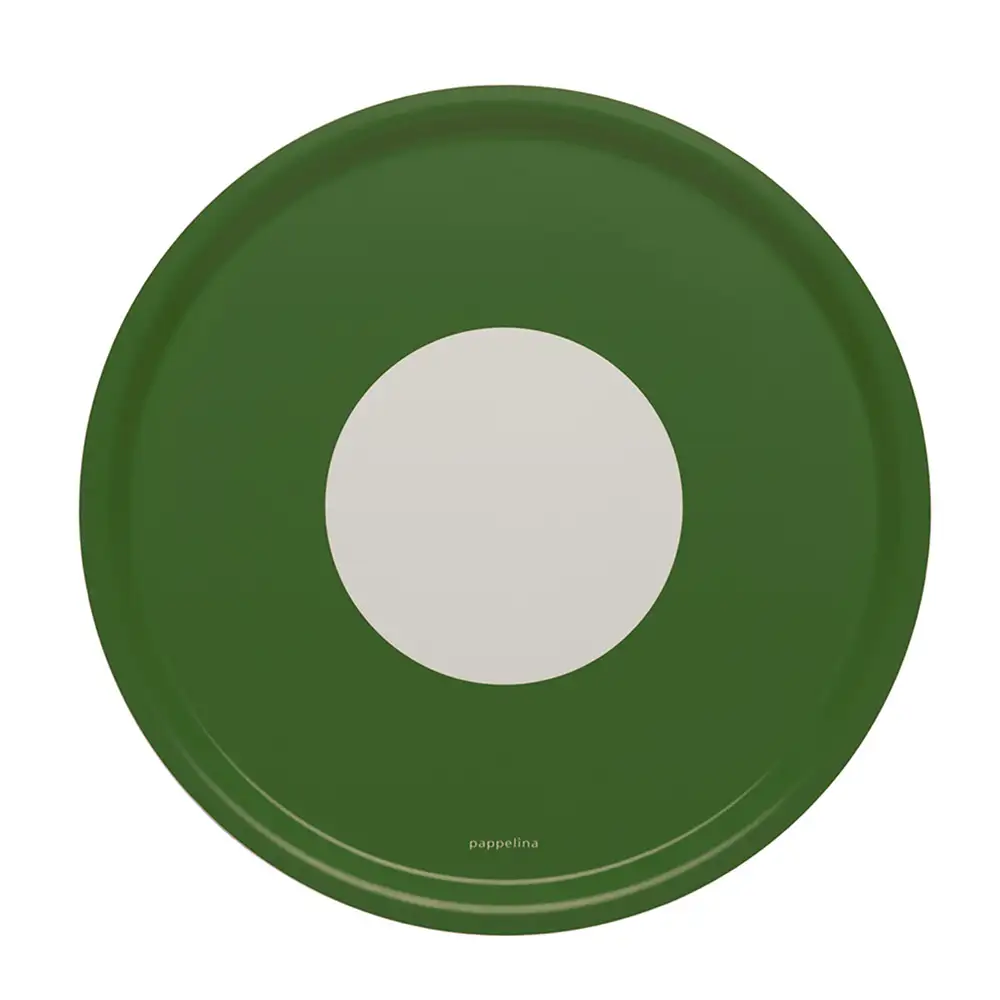 Pappelina, Vera tray 38x38 cm round dark green