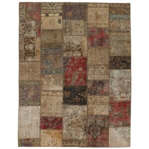 Vintage Patchwork orientalisk matta 197 x 254 cm