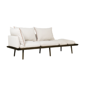 Umage Lounge Around 3-sits soffa mörkbetsad ek / White Sands