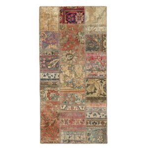 Vintage Patchwork orientalisk matta 76 x 155 cm