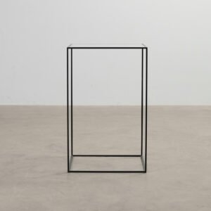 Sidobord med glasyta svart