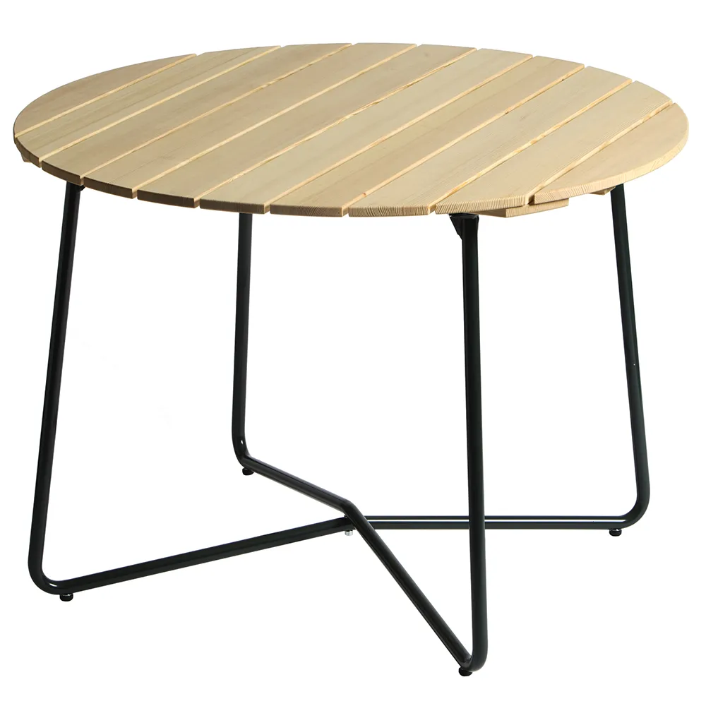 Grythyttan Stålmöbler, Bord 9A 100 Cm Oljad Furu /Grönt Stativ