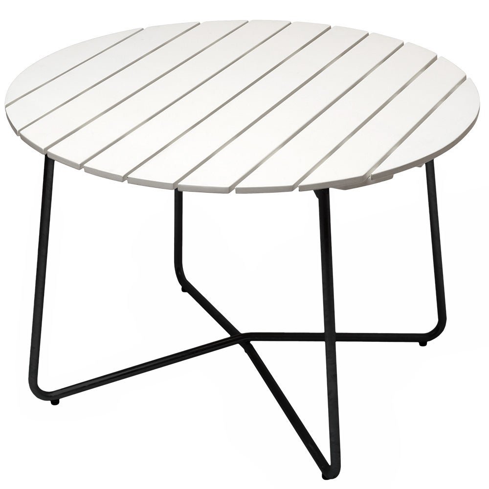 Grythyttan Stålmöbler, Bord 9A 100 Vitlackad Ek / Svart Stativ