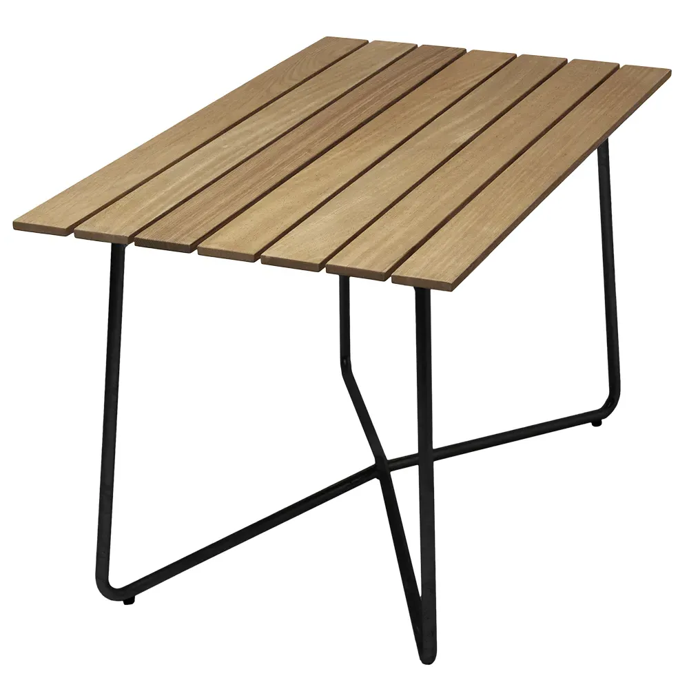 Grythyttan Stålmöbler, Bord B25A 120 Oljad Ek / Varmförzinkat Stativ
