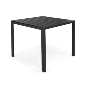 Tunis utebord 90 x 90 cm svart