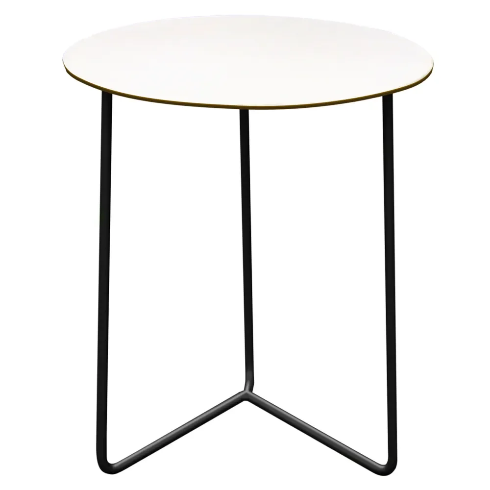 Grythyttan Stålmöbler, Bord High Tech 60 Vit Laminat / Svart Stativ