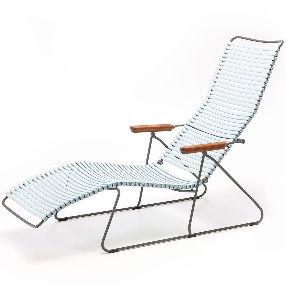 Houe, Click solsäng ljusblå aluminium