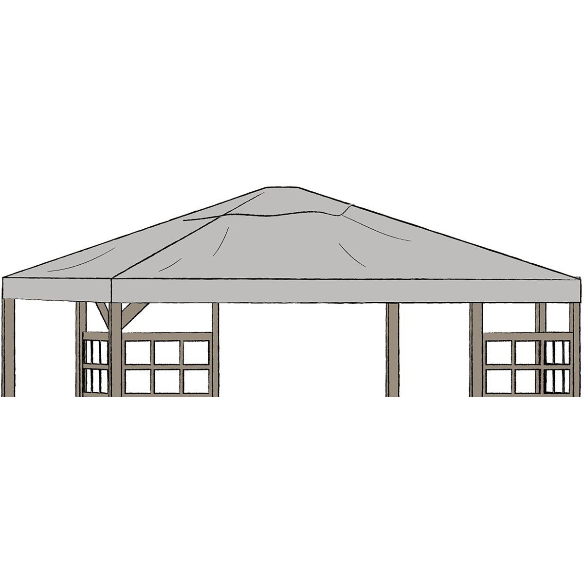 Brafab, Hov paviljong tak 300x400 grå