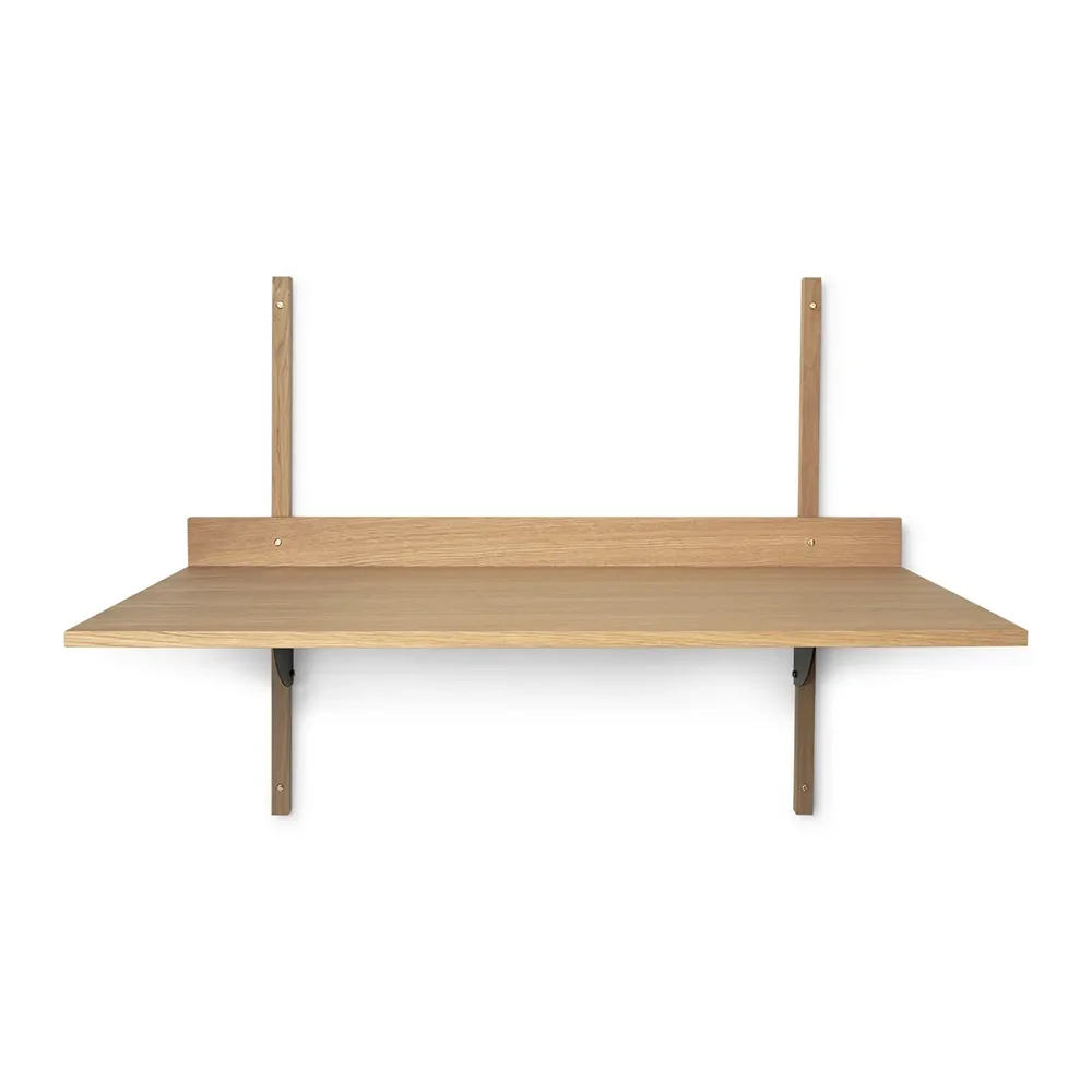 Ferm Living, Sector Väggmonterat Skrivbord - Oak/Black Brass