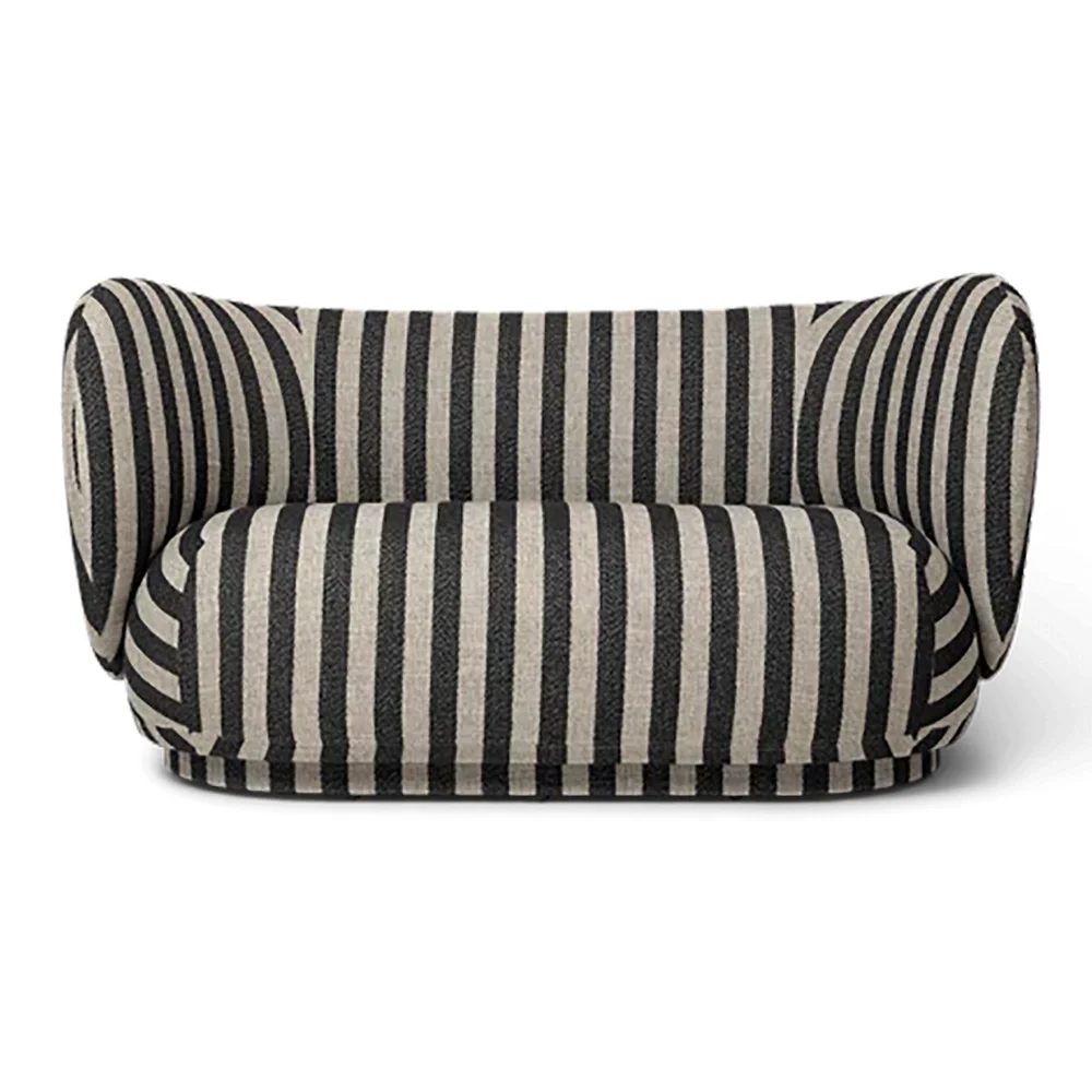 Ferm Living, Rico 2-sits soffa Louisiana - Sand/Black