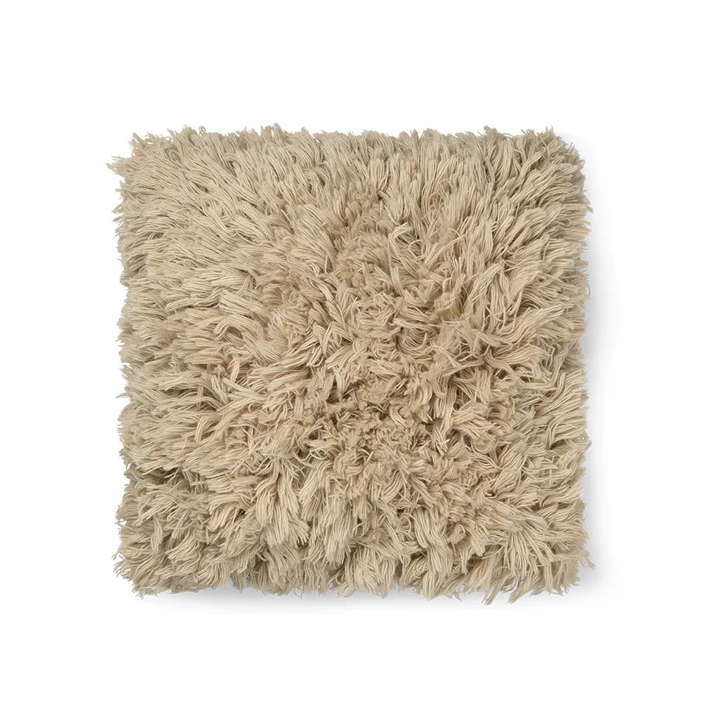 Ferm Living, Handvävt Kuddfodral Meadow High Pile Light Sand