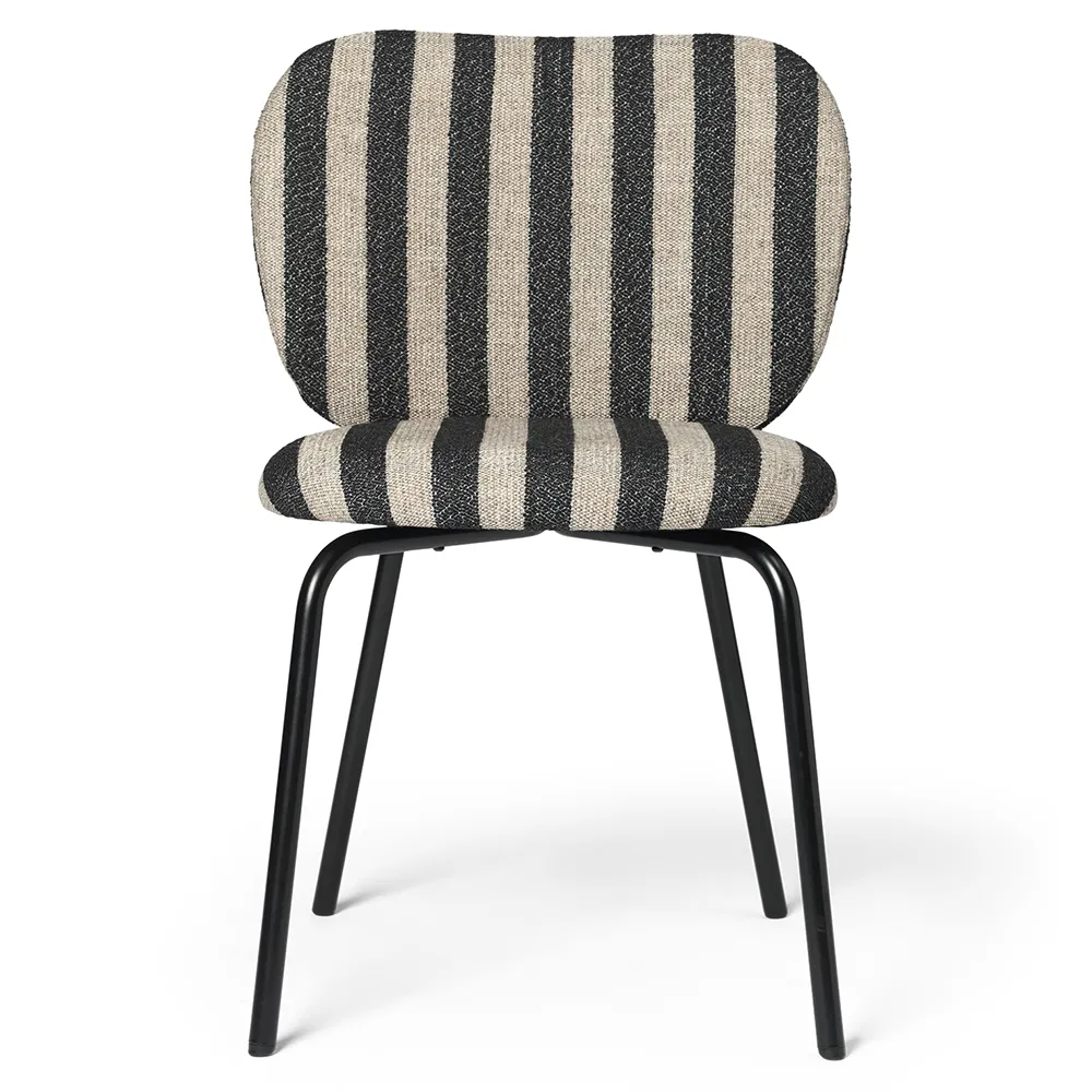 Ferm Living, Rico Matstol Black Louisiana - Sand/Black