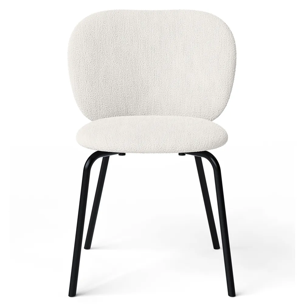 Ferm Living, Rico Matstol Black Bouclé - Off-white
