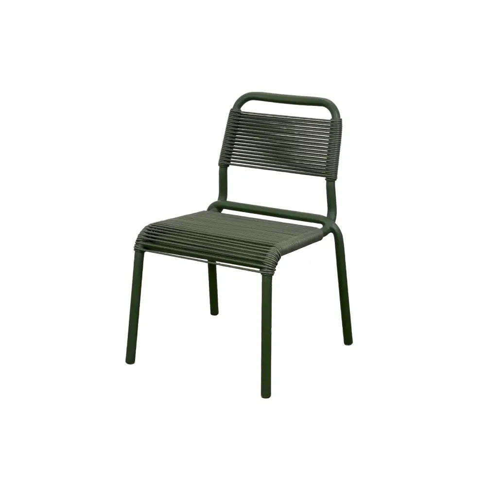 Cane-line, Al Dente stol, stapelbar m/dark green Weave Dark green