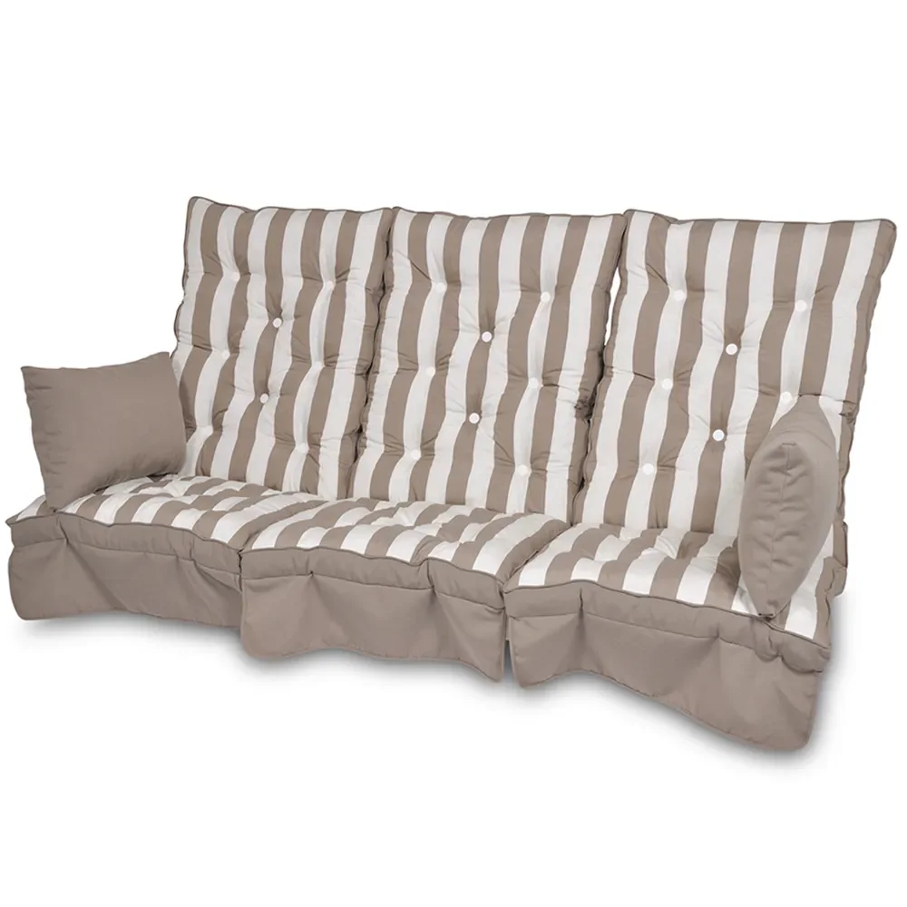 Fritab, Hammockdynor Hög Rygg Taupe randig