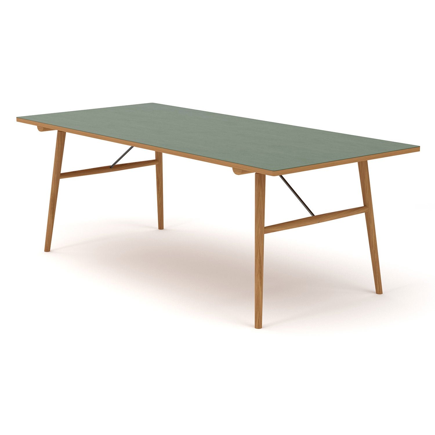 Houe, Hekla bord 208x95cm mörkgrön oljad ek