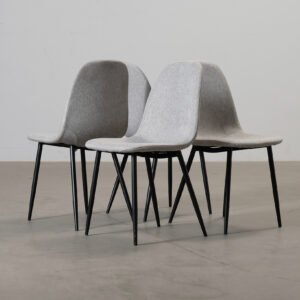 Matstol grå, set om 4