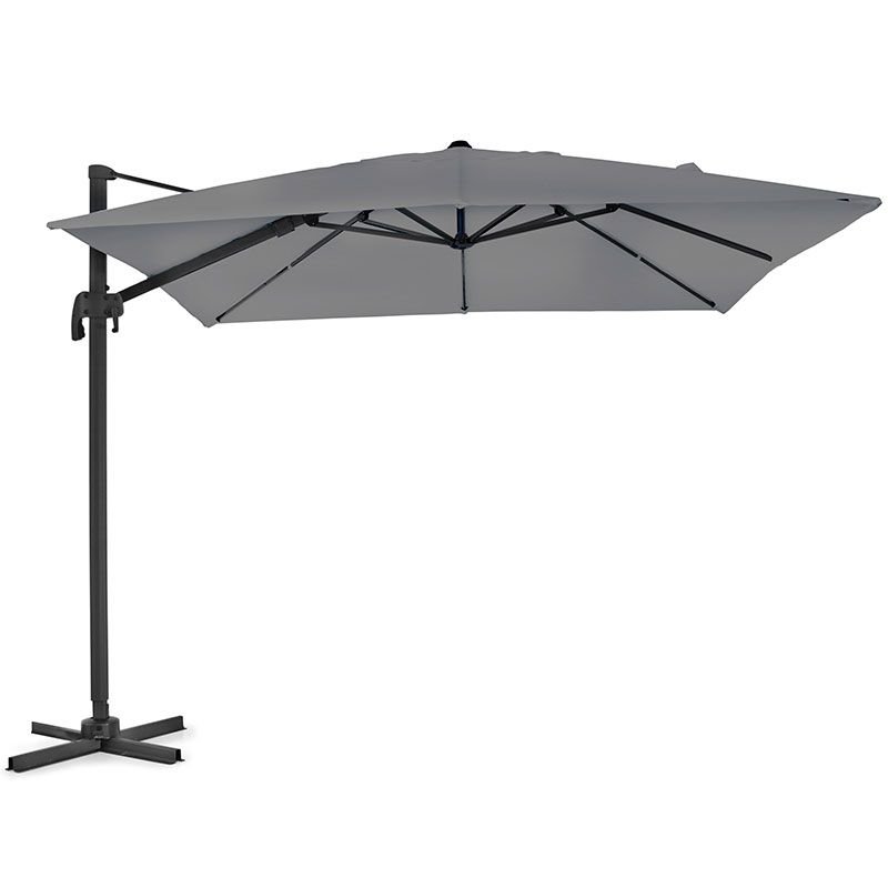Brafab, Linz frihängande parasoll 300x300 cm grå/grå
