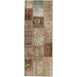 Vintage Patchwork orientalisk matta 74 x 206 cm