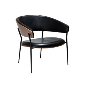 Dan-Form Crib loungestol svart / valnöt