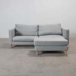 Iris 2,5-sits soffa med fotpall grå