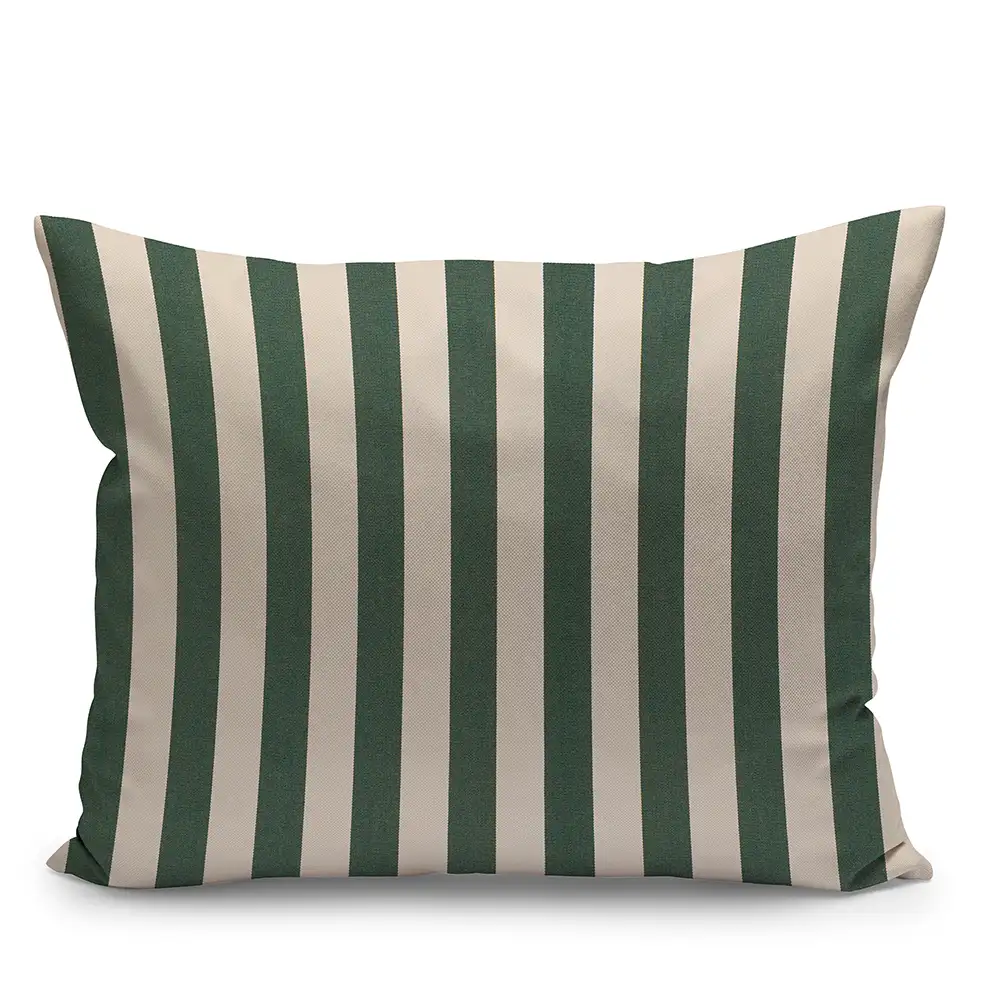 Skagerak, Barriere prydnadskudde 50x40 cm Light Apricot/Dark Green Stripe