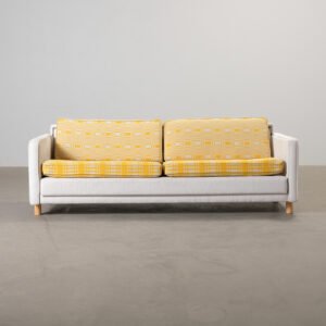 Artek 550 3-sits bäddsoffa ljusgrå / gul