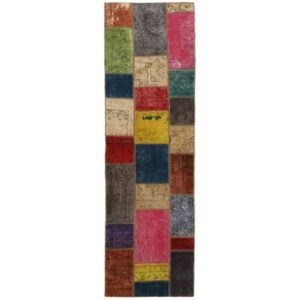 Vintage Patchwork orientalisk matta 75 x 253 cm