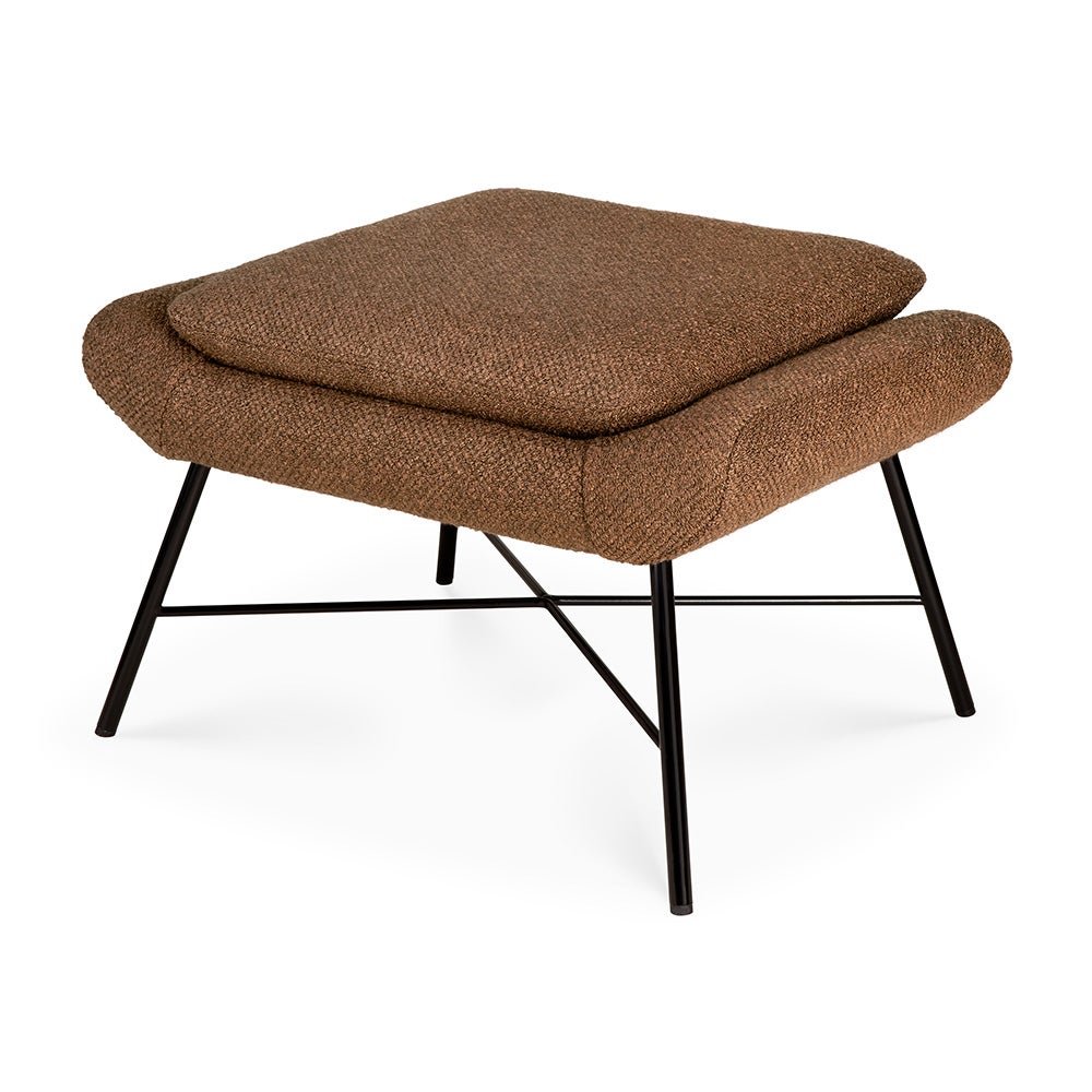 Ethnicraft, Barrow Fotpall - Copper fabric