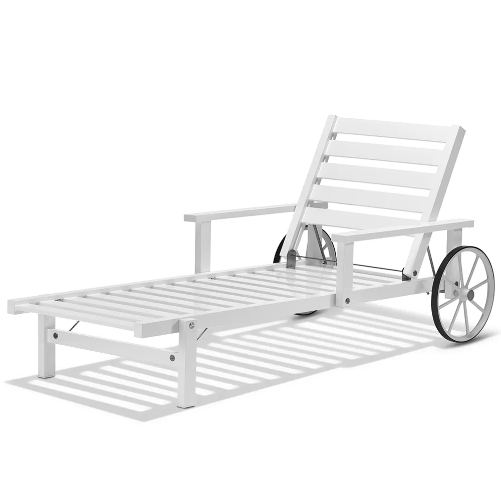 Fri Form, Liggvagn Med Armstöd Vit Alu