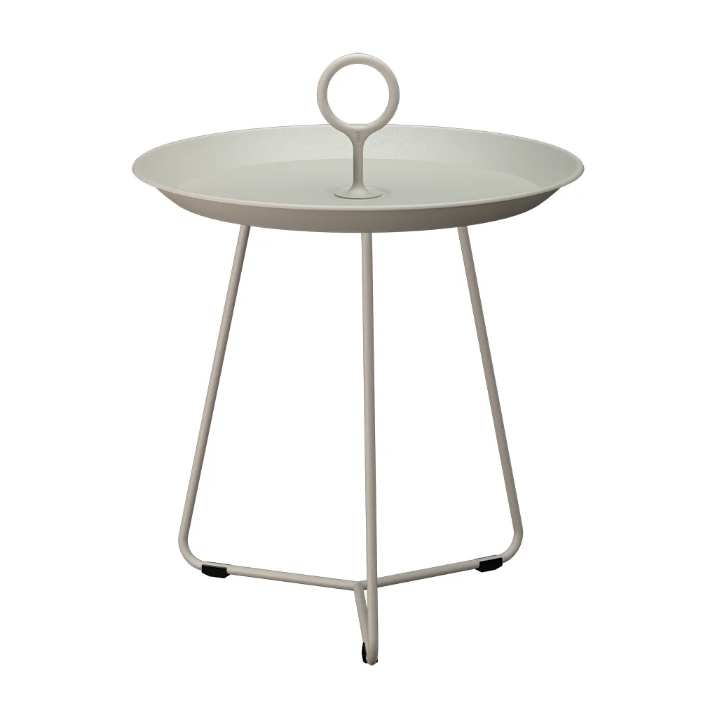 Houe, EYELET sidobord Ø45 cm beige